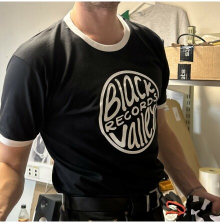 BlackValley Records black ringer t-shirt